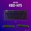 image:imageSony INZONE KBDH75 75 Wired Rapid Trigger 8KHz Polling Gaming Keyboard  HallEffect Switches CNC Aluminum Frame Adjustable Actuation Points Customizable RGB Lighting Volume Dial