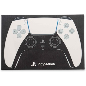 image:imageOpen Road Brands PlayStation Controller Gallery Wrapped Canvas Wall Decor  Classic PlayStation Wall Art for Game Room or Man CaveBlackWhite
