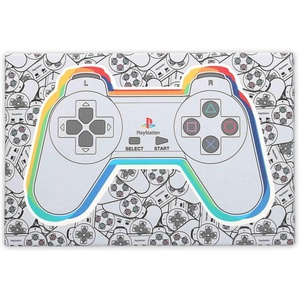 image:imageOpen Road Brands PlayStation Controller Gallery Wrapped Canvas Wall Decor  Classic PlayStation Wall Art for Game Room or Man CaveGray