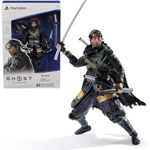 image:imagePlayStation Ghost of Tsushima Jin Sakai 6 Deluxe Figure  Premium Action Figure 32 Points of Articulation Katana amp Sheath Detailed Finishes Display Gifts for Collectors Ages 176 Jin Sakai Samurai Figure