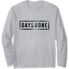 image:imageDays Gone Iconic Distressed Big Chest Logo V2 Long Sleeve TShirtHeather Grey