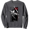 image:imageThe Last of Us Part II Ellie Ready For Fight Chest Poster SweatshirtDark Heather Grey