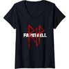 image:imageWomens Days Gone RIP Farewell Distressed Big Chest Logo VNeck TShirtBlack