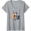 image:imageWomens The Last of Us Part II Iconic Abby Ellie Watercolor Floral VNeck TShirtHeather Grey