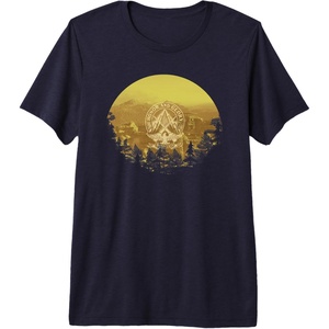 image:imageDays Gone Honor And Glory Landscape Vintage Chest Poster Premium Triblend TShirtNavy Blue