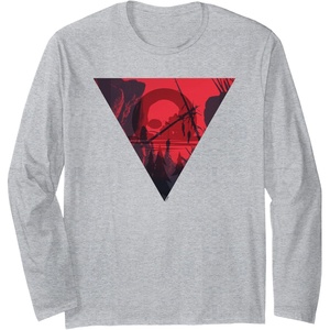 image:imageDays Gone Red Dead Scene Big Chest Poster Long Sleeve TShirtHeather Grey