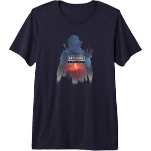 image:imageDays Gone Remastered Ready To Fight Big Chest Poster Premium Triblend TShirtNavy Blue