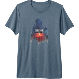 image:imageDays Gone Remastered Ready To Fight Big Chest Poster Premium Triblend TShirtSlate Grey