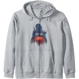 image:imageDays Gone Remastered Ready To Fight Big Chest Poster Zip HoodieHeather Grey