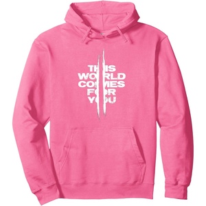 image:imageDays Gone This World Comes For You Distressed Chest Logo Pullover HoodieBright Pink