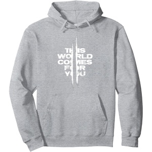 image:imageDays Gone This World Comes For You Distressed Chest Logo Pullover HoodieHeather Grey