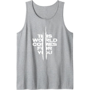 image:imageDays Gone This World Comes For You Distressed Chest Logo Tank TopHeather Grey