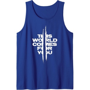 image:imageDays Gone This World Comes For You Distressed Chest Logo Tank TopRoyal Blue