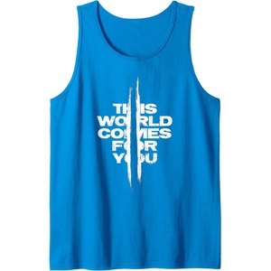 image:imageDays Gone This World Comes For You Distressed Chest Logo Tank TopSapphire Blue