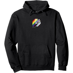 image:imagePlayStation Pride LGBTQIA Collection Stacked Chest Logo Pullover HoodieBlack