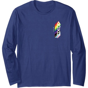image:imagePlayStation Pride LGBTQIA Collection Vertical Pocket Logo Long Sleeve TShirtNavy Blue