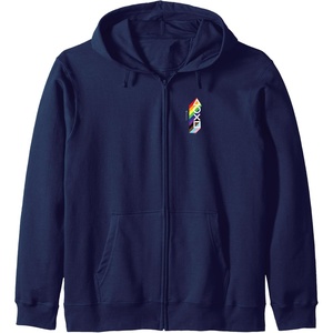image:imagePlayStation Pride LGBTQIA Collection Vertical Pocket Logo Zip HoodieNavy Blue