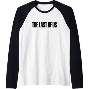 image:imageThe Last of Us Iconic Distressed Big Chest Logo Raglan Baseball TeeBlackWhite