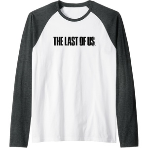 image:imageThe Last of Us Iconic Distressed Big Chest Logo Raglan Baseball TeeDark Heather GreyWhite