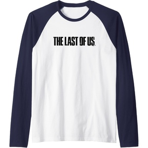 image:imageThe Last of Us Iconic Distressed Big Chest Logo Raglan Baseball TeeNavy BlueWhite