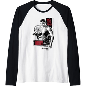 image:imageThe Last of Us Part II Abby Bare Your Fangs Big Chest Poster Raglan Baseball TeeBlackWhite