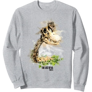 image:imageThe Last of Us Part II Hat On A Dinosaur Watercolor Style SweatshirtHeather Grey