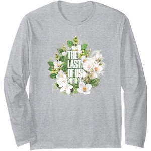 image:imageThe Last of Us Part II Watercolor Floral Big Chest Logo Long Sleeve TShirtHeather Grey
