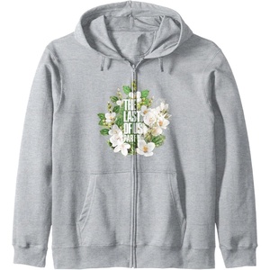 image:imageThe Last of Us Part II Watercolor Floral Big Chest Logo Zip HoodieHeather Grey