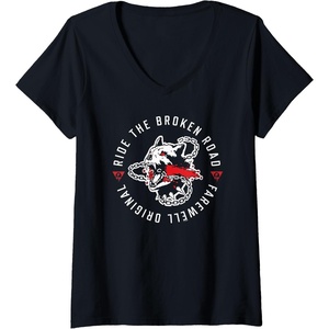image:imageWomens Days Gone Ride The Broken Road Farewell Original Big Logo VNeck TShirtBlack