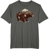image:imageDays Gone BearShaped Forest Landscape Vintage Logo TShirtAsphalt Grey