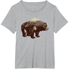 image:imageDays Gone BearShaped Forest Landscape Vintage Logo TShirtHeather Grey