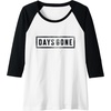 image:imageDays Gone Iconic Distressed Big Chest Logo V2 Raglan Baseball TeeBlackWhite