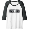 image:imageDays Gone Iconic Distressed Big Chest Logo V2 Raglan Baseball TeeDark Heather GreyWhite