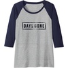 image:imageDays Gone Iconic Distressed Big Chest Logo V2 Raglan Baseball TeeNavy BlueAthletic Heather