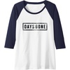image:imageDays Gone Iconic Distressed Big Chest Logo V2 Raglan Baseball TeeNavy BlueWhite