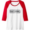 image:imageDays Gone Iconic Distressed Big Chest Logo V2 Raglan Baseball TeeRedWhite