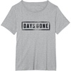 image:imageDays Gone Iconic Distressed Big Chest Logo V2 TShirtHeather Grey