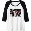 image:imageDays Gone Searching For A Reason To Live Big Chest Logo Raglan Baseball TeeBlackWhite