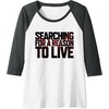 image:imageDays Gone Searching For A Reason To Live Big Chest Logo Raglan Baseball TeeDark Heather GreyWhite