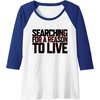 image:imageDays Gone Searching For A Reason To Live Big Chest Logo Raglan Baseball TeeRoyal BlueWhite