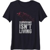 image:imageDays Gone Surviving Isnt Living Crow Quote Big Chest Logo Premium Triblend TShirtNavy Blue
