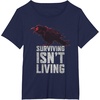 image:imageDays Gone Surviving Isnt Living Crow Quote Big Chest Logo TShirtNavy Blue