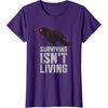 image:imageDays Gone Surviving Isnt Living Crow Quote Big Chest Logo TShirtPurple