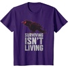 image:imageDays Gone Surviving Isnt Living Crow Quote Big Chest Logo TShirtPurple