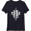 image:imageDays Gone This World Comes For You Distressed Chest Logo Premium Triblend TShirtNavy Blue