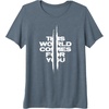 image:imageDays Gone This World Comes For You Distressed Chest Logo Premium Triblend TShirtSlate Grey