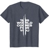 image:imageDays Gone This World Comes For You Distressed Chest Logo TShirtHeather Blue