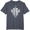 image:imageDays Gone This World Comes For You Distressed Chest Logo TShirtHeather Blue