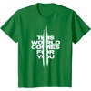 image:imageDays Gone This World Comes For You Distressed Chest Logo TShirtKelly Green
