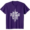 image:imageDays Gone This World Comes For You Distressed Chest Logo TShirtPurple